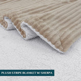 Beige Super Soft-Embossed Sherpa Blanket