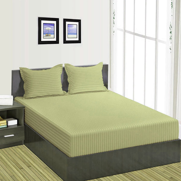 Beige Stripe-Luxury Fitted Sheet