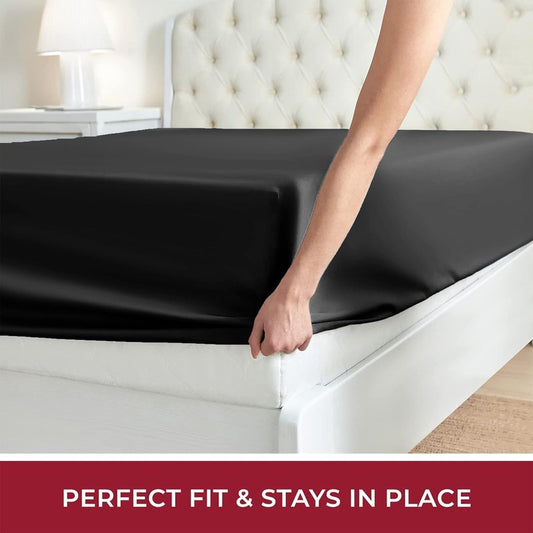 Ferrera Black-Fitted Sheet Set