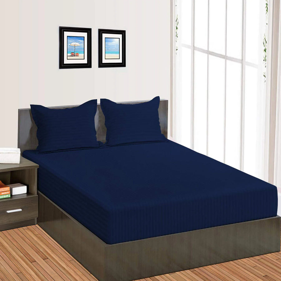 Blue Stripe-Luxury Fitted Sheet