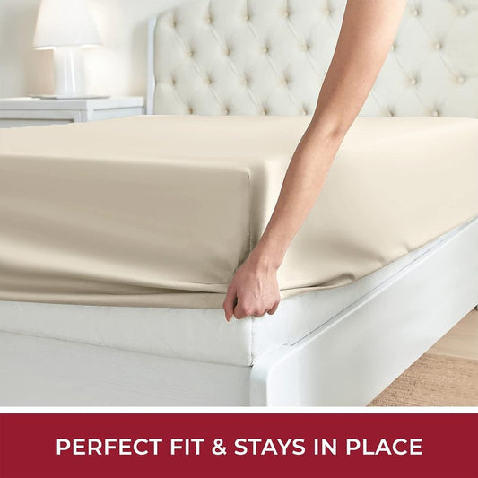 Ferrera Creamy-Fitted Sheet Set