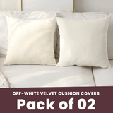 Off White-Velvet Cushion Covers