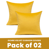 Ochre-Velvet Cushion Covers