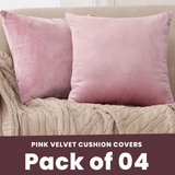 Pink-Velvet Cushion Covers