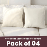 Off White-Velvet Cushion Covers