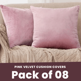 Pink-Velvet Cushion Covers