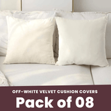 Off White-Velvet Cushion Covers