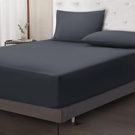 Ferrera Grey-Fitted Sheet Set