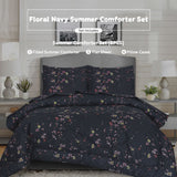 Floral Navy - Summer Comforter Set