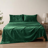 Green Velvet-Luxury Bed Sheet Set