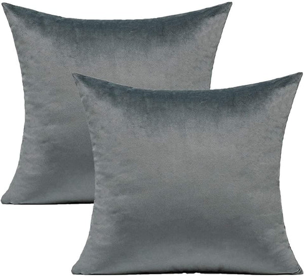 Grey-Velvet Cushion Covers
