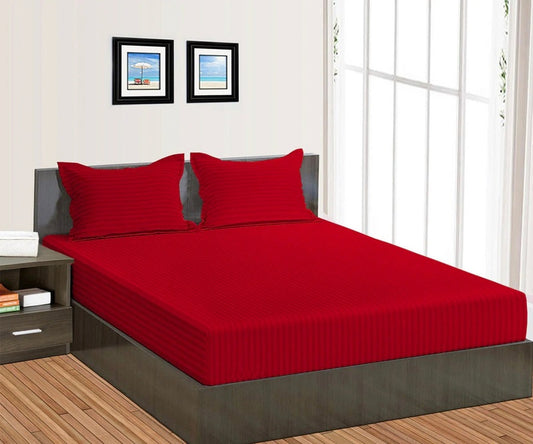 Red Stripe-Luxury Fitted Sheet