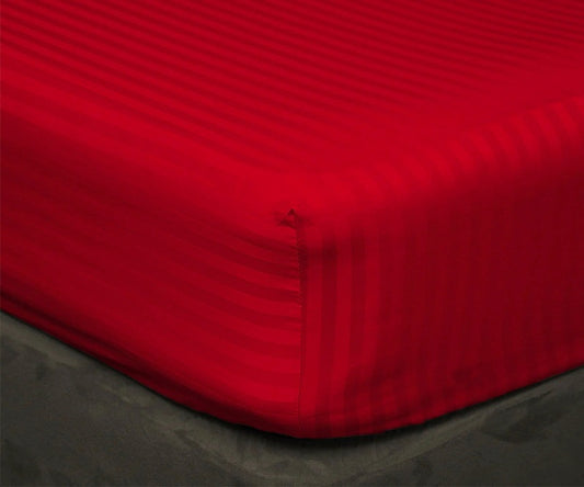 Red Stripe-Luxury Fitted Sheet