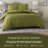 Imperial Olive Green-Bed Set (Luxury)