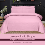 Pink Stripe-Bed Sheet Set