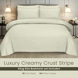 Creamy Crust Stripe-Bed Sheet Set