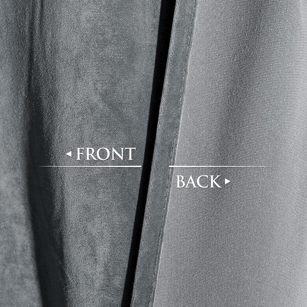 Light Grey-Velvet Window Curtains (Ultra Soft)