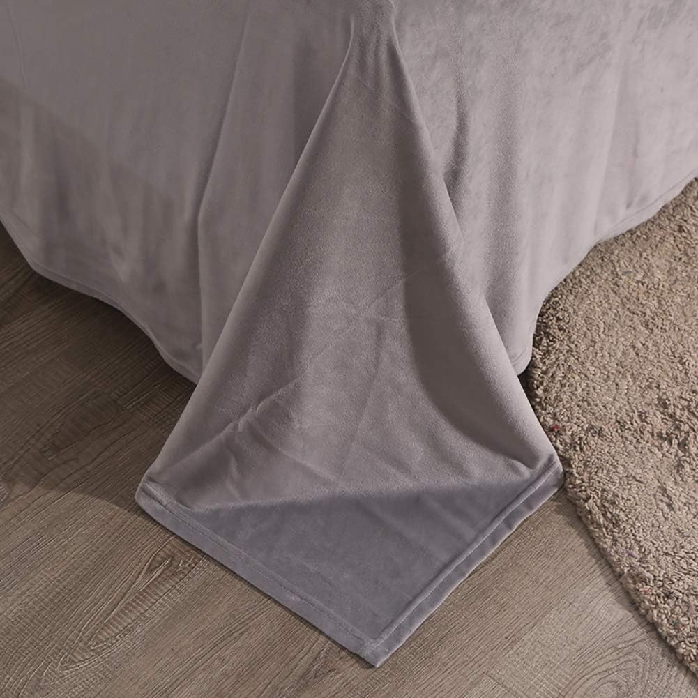 Light Grey Velvet-Luxury Bed Sheet Set