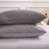 Light Grey Velvet-Luxury Bed Sheet Set