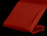 Maroon Stripe Satin-Luxury Fitted Sheet