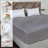 Water Proof- Fleece Mattress Protector (Grey)