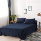 Navy Blue Velvet-Luxury Bed Sheet Set