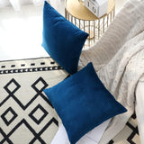 Navy Blue-Velvet Cushion Covers Pack of Two