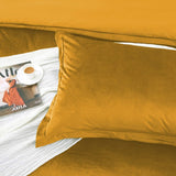 Ochre Velvet-Bed Set 8 Pcs (Luxury)