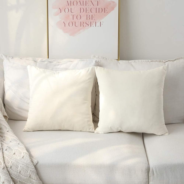 Off White-Velvet Cushion Covers