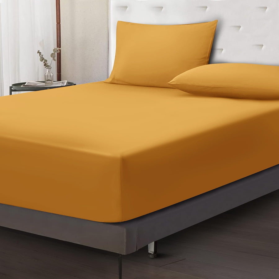 Ferrera Ochre-Fitted Sheet Set
