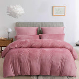 Pink Velvet-Bed Set 8 Pcs (Luxury)