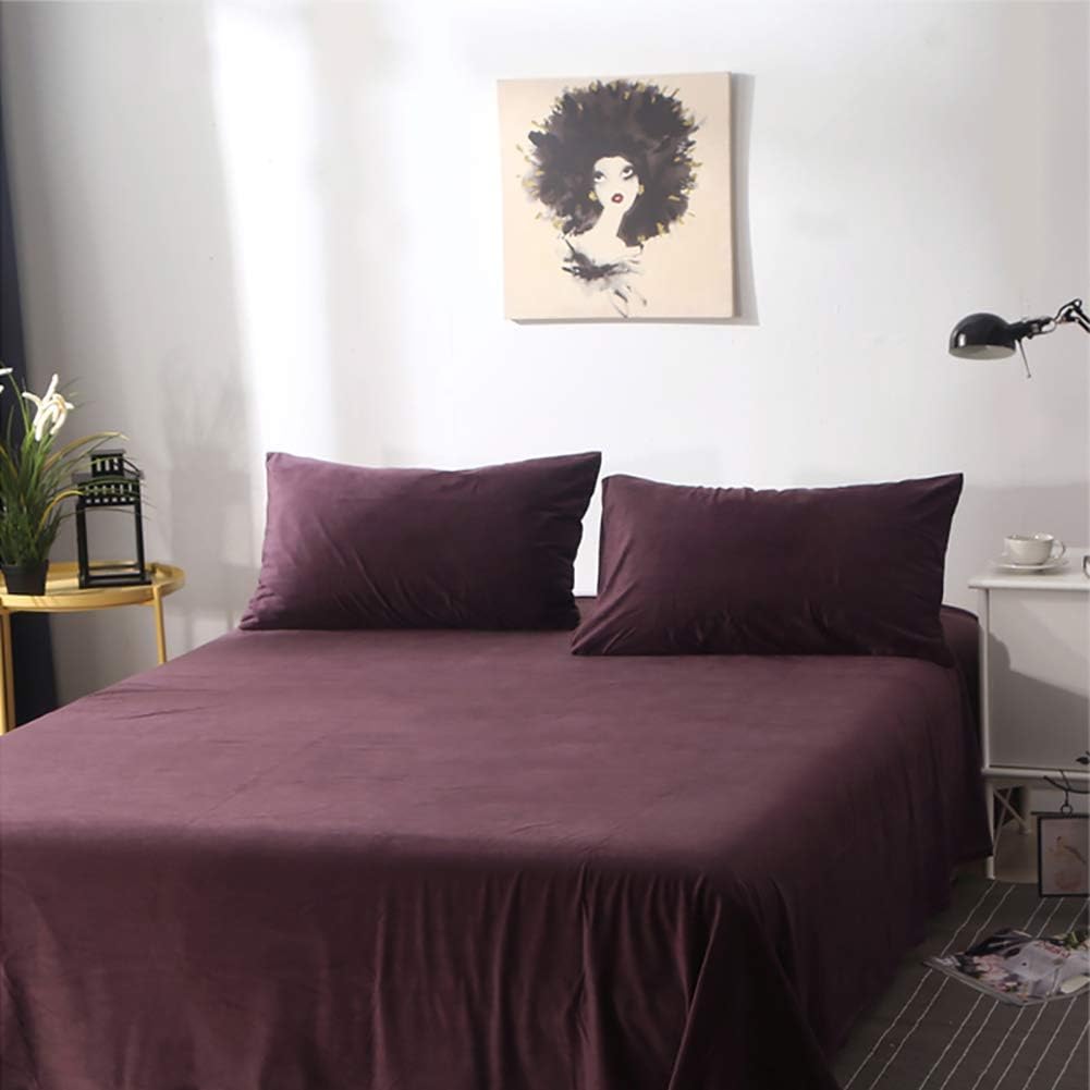 Plum Velvet-Luxury Bed Sheet Set