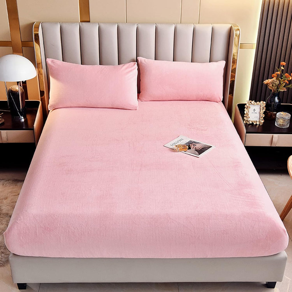 Pink Velvet-Luxury Fitted Sheet