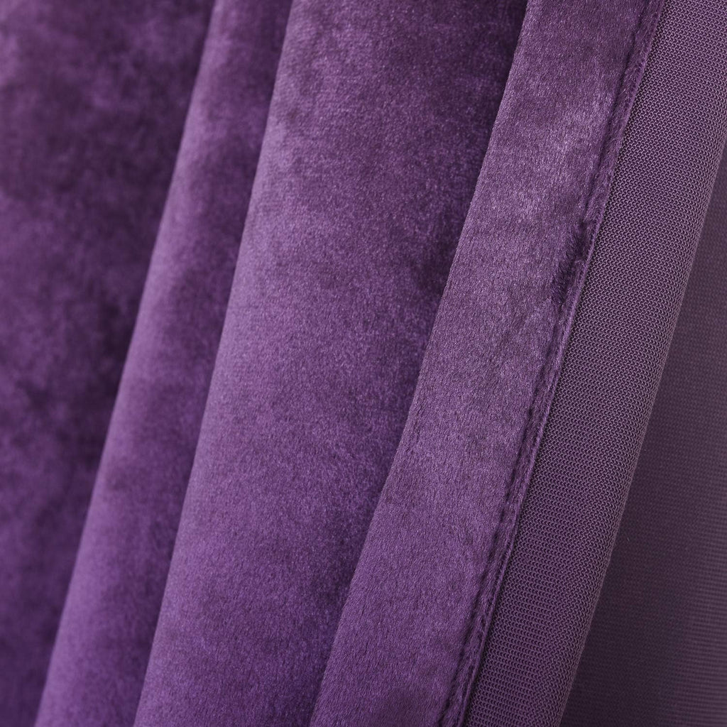 Plum-Velvet Window Curtains (Ultra Soft)