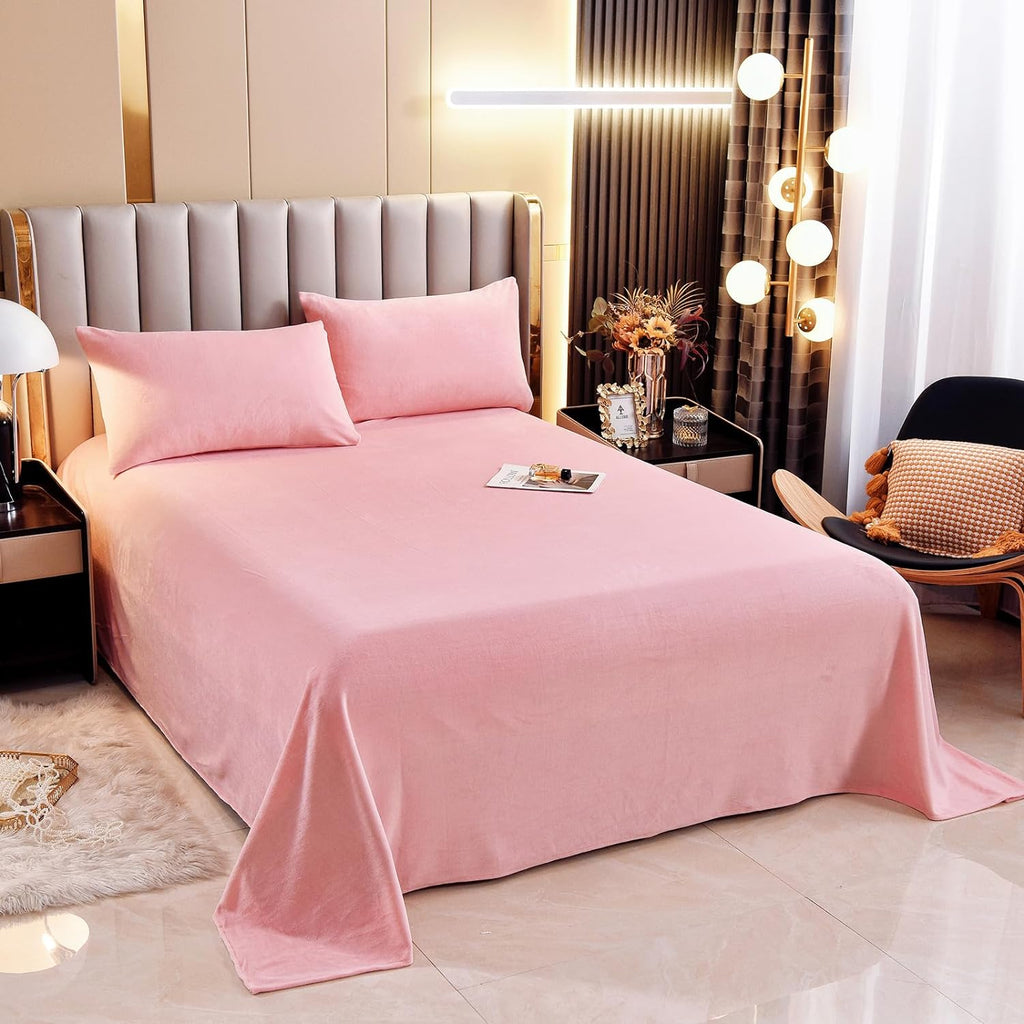 Pink Velvet-Luxury Bed Sheet Set