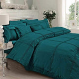 Pleated Imperial Teal-Bed Set 8 Pcs (Luxury)