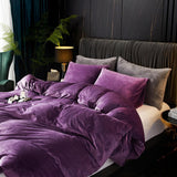 velvet bed sheets set