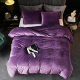 velvet bed sheets set