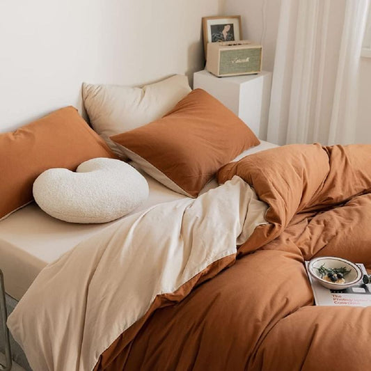 Ferrera Pumpkin & Apricot Reversible-Bed Set