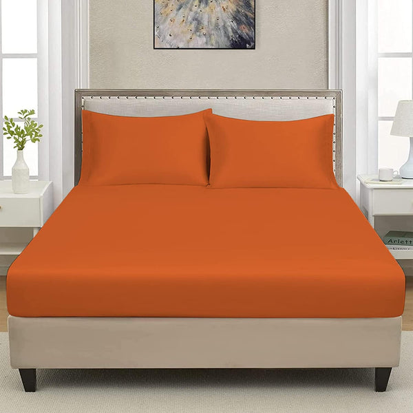 Ferrera Rust-Fitted Sheet Set