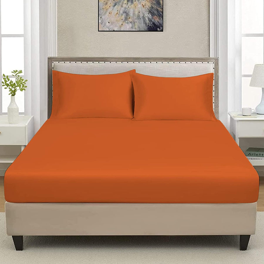 Ferrera Rust-Fitted Sheet Set