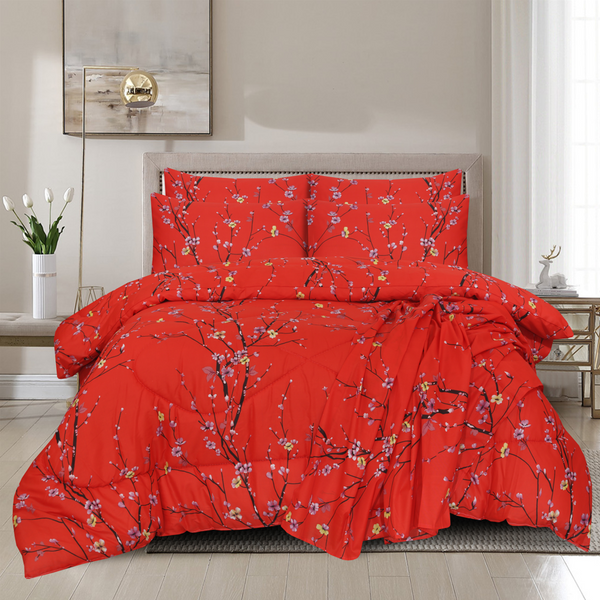 Floral Coral - Winter Razai Set