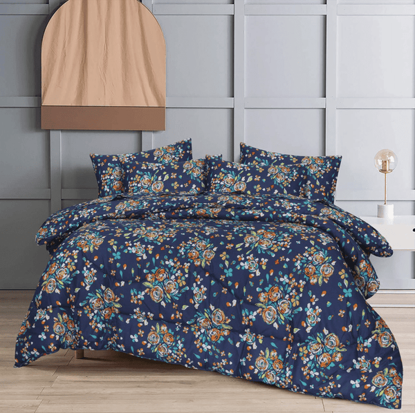 Navy Peony - Winter Razai Set