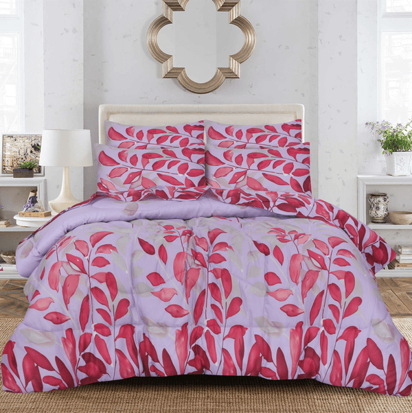 Pink Leaves - Winter Razai Set