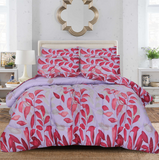 Pink Leaves - Summer Comforter Set