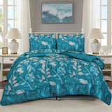 Teal Leaves-Winter Comforter Set