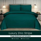 Zinc Stripe-Bed Sheet Set