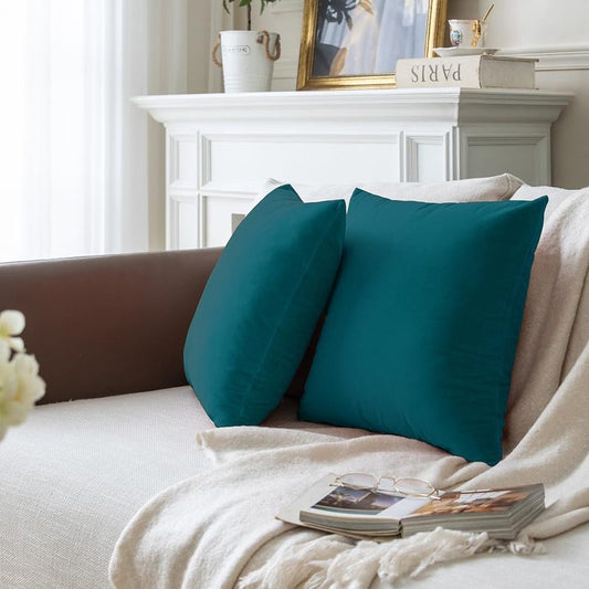 Teal-Velvet Cushion Covers