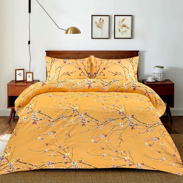yellow cotton bed sheets set in pakistan
