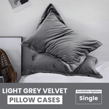 Light Grey Velvet-Pillow Cases